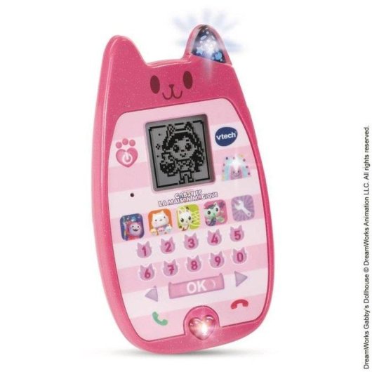 Smartphone educativo VTech Gabby’s Dollhouse Rosa 4 jogos LED LCD