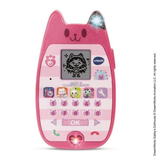 Smartphone educativo VTech Gabby’s Dollhouse Rosa 4 jogos LED LCD