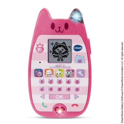Smartphone educativo VTech Gabby’s Dollhouse Rosa 4 jogos LED LCD