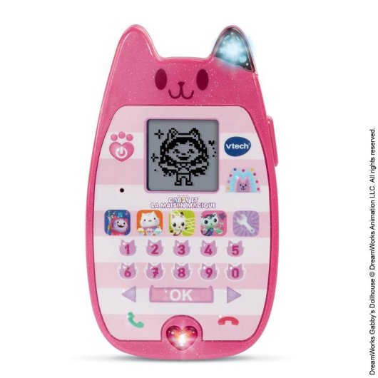 Smartphone educativo VTech Gabby’s Dollhouse Rosa 4 jogos LED LCD