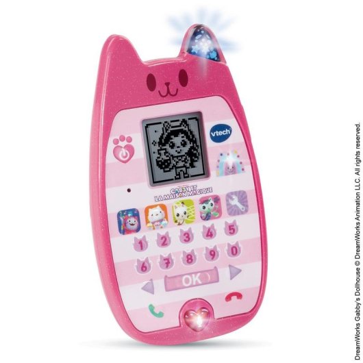 Smartphone educativo VTech Gabby’s Dollhouse Rosa 4 jogos LED LCD