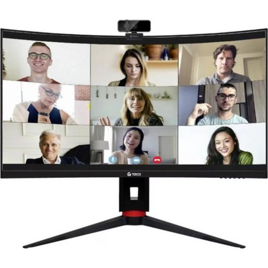Webcam Teroson TE-9072 QHD 2 Mpx con anello LED e autofocus