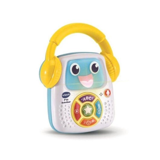Lecteur Musical VTech P'tit Baladeur 5 Modes, Lumières, Enregistrement (9-36 Mois)