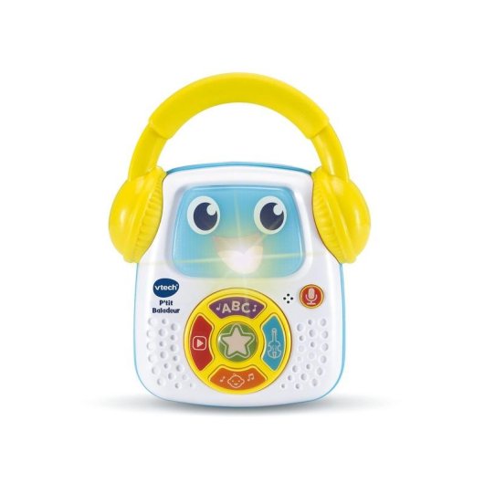 Lecteur Musical VTech P'tit Baladeur 5 Modes, Lumières, Enregistrement (9-36 Mois)