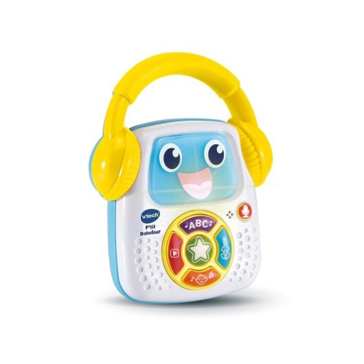 Lecteur Musical VTech P'tit Baladeur 5 Modes, Lumières, Enregistrement (9-36 Mois)
