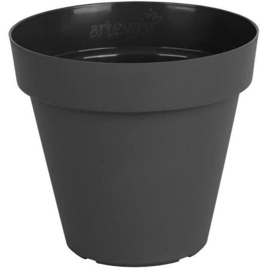 Macetero Artevasi Capri Rond 40x40x34,7 cm Anthracite 28,3 L Résistant UV