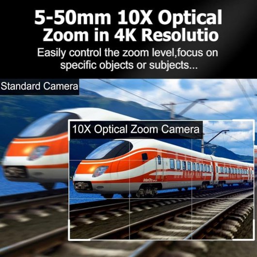 Webcam ELP Zoom 5-50 mm 5 MP USB 3 m Noir