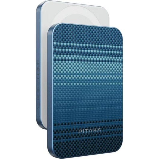 Powerbank Pitaka Fibra de Aramida Qi2 MagSafe 5000 mAh 20W Azul