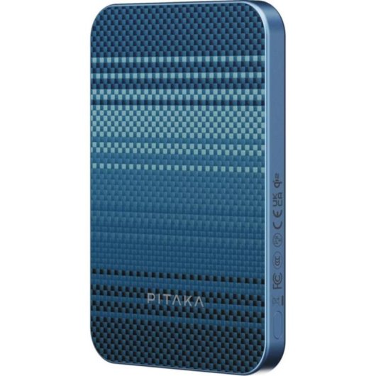 Powerbank Pitaka Fibra de Aramida Qi2 MagSafe 5000 mAh 20W Azul