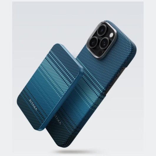 Powerbank Pitaka Fibra de Aramida Qi2 MagSafe 5000 mAh 20W Azul