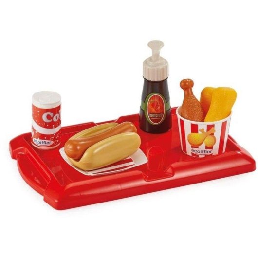 Jeu de rôle Ecoiffier Hot Dog Playset avec 25 accessoires multicolores
