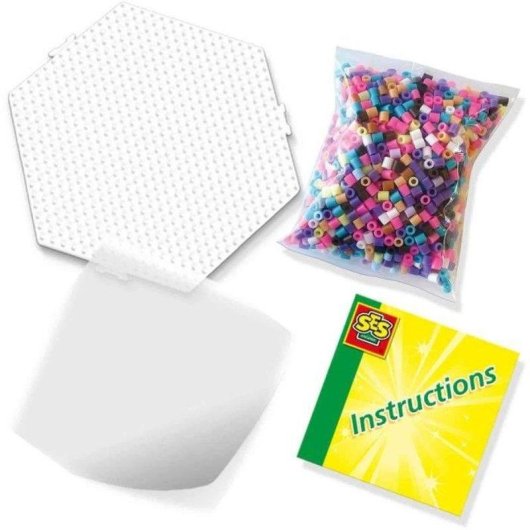 SES Creative Bügelperlen-Set Prinzessinnen und Tiere 1600 Multicolor Perlen