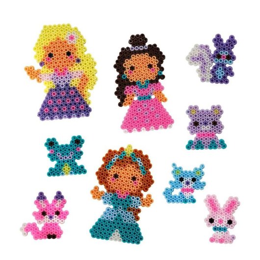 SES Creative Bügelperlen-Set Prinzessinnen und Tiere 1600 Multicolor Perlen