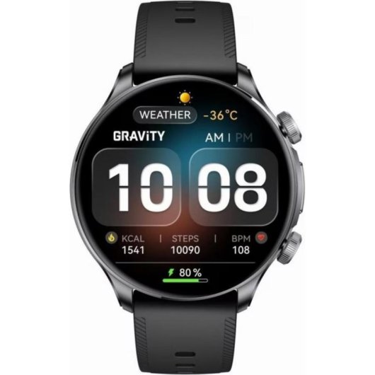 Gravity GT35-1 Bluetooth GPS 1,6" Negro Correa M/L Detección de estrés