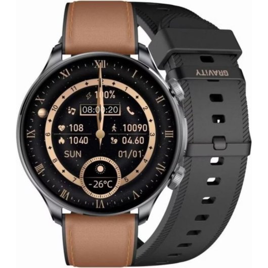 Gravity GT35-1 Bluetooth GPS 1,6" Negro Correa M/L Detección de estrés