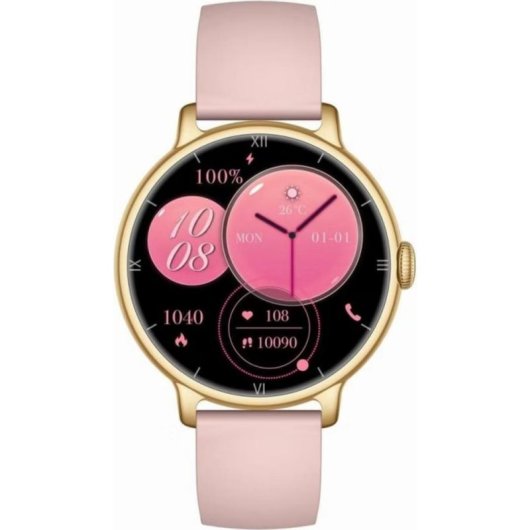 Gravity GT33-1 Bluetooth GPS 41mm Oro Correa Milanaise IP68 Pulsómetro Tensiómetro