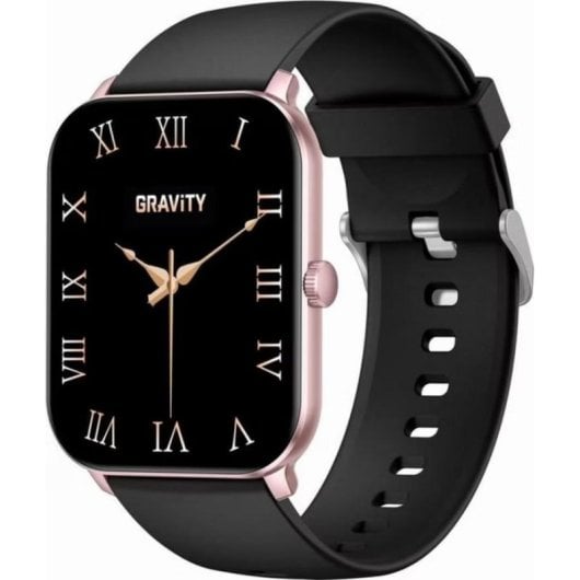 Gravity GT36-3 Bluetooth 1,85" Rose Gold Noir 22 mm IP68 Tensiomètre Pulsomètre