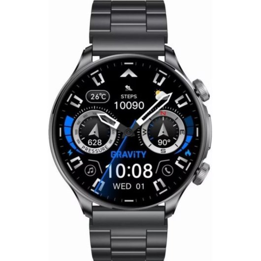 Gravity GT35-2 Bluetooth GPS 1,6" Negro Correa Única Pulsómetro GPS