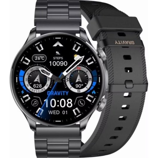 Gravity GT35-2 Bluetooth GPS 1,6" Negro Correa Única Pulsómetro GPS