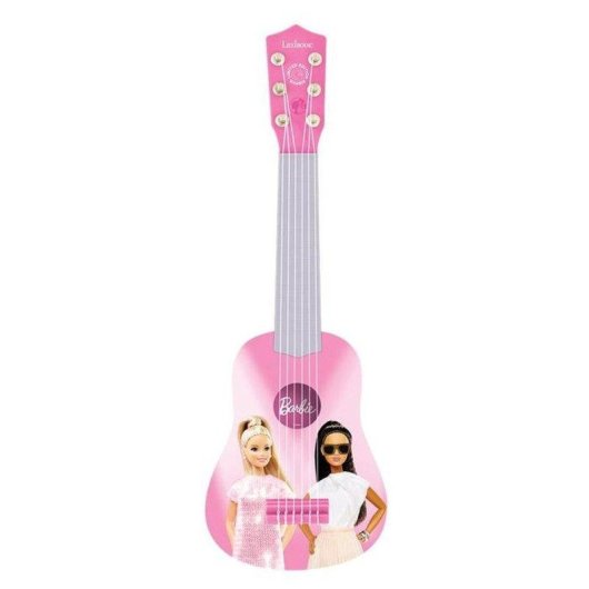 Guitarra Infantil Barbie 53 cm Rosa e Azul - 6 Cordas Nylon Lexibook