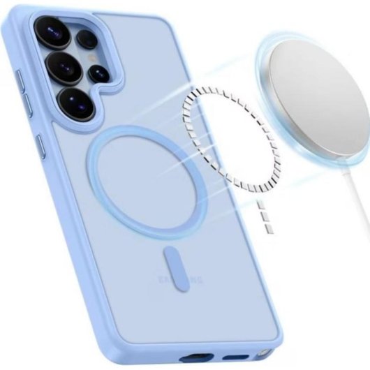 Funda para móvil Tech-Protect MagMat Backcover PC TPU blu opaco per Samsung Galaxy S26 Ultra