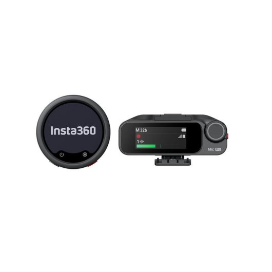 Micrófono Insta360 Mic Pro inalámbrico con pantalla personalizable y modos direccionales