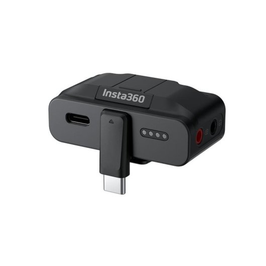Micrófono Insta360 Mic Pro inalámbrico con pantalla personalizable y modos direccionales