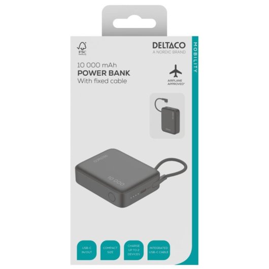 Powerbank Deltaco PB-CC101 10000 mAh USB-C