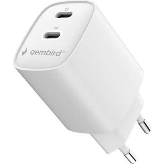 Cargador USB Gembird 45W Power Delivery 2 puertos USB-C