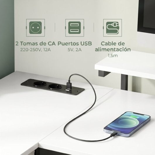 Homcom Escritorio Esquinero Reversible Con 4 Cajones De Tela Blanco