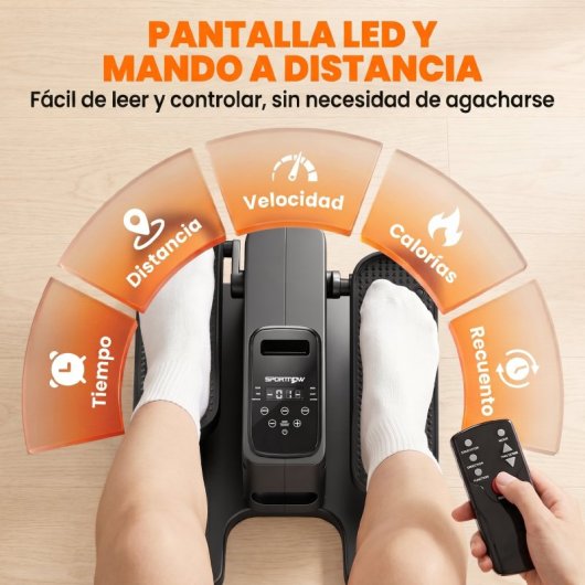 Sportnow Mini Elíptica Eléctrica Con 12 Velocidades Y 12 Programas Automáticos