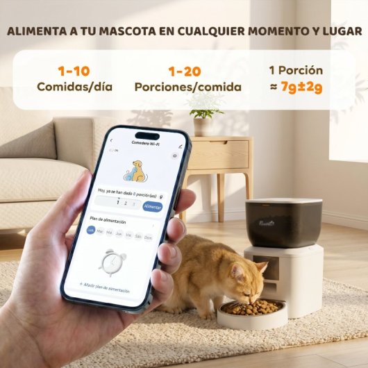 Pawhut Comedero Automático 4l Wifi 2.4g Control App Cuencos 1-10 Comidas Al Día
