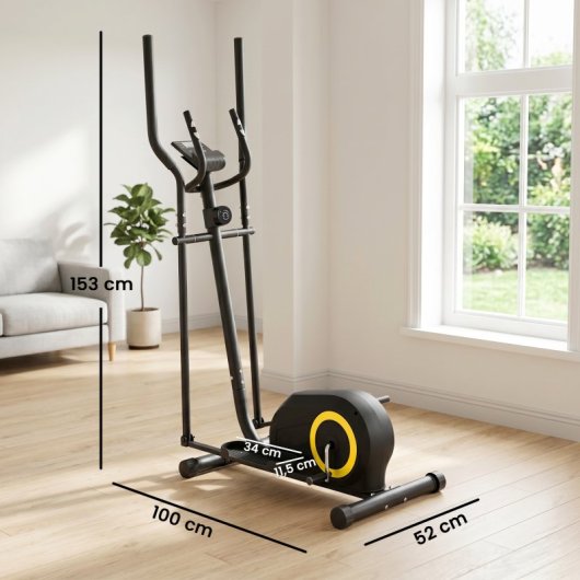 Sportnow Bicicleta Elíptica Para Casa Silenciosa Con 8 Niveles De Resistencia
