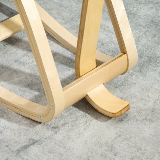 Homcom Silla Ergonómica De Rodillas Con Respaldo Marco De Madera Negro