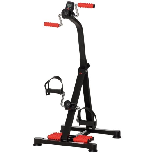 Homcom Pedales Estáticos Personas Mayores Altura Ajustable 75-97 Cm Pantalla Lcd