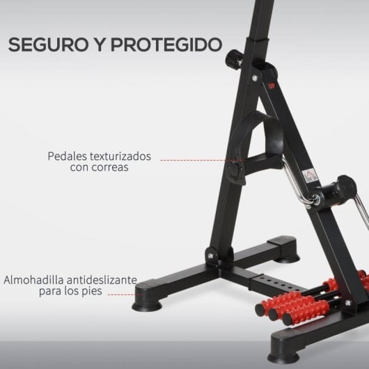 Homcom Pedales Estáticos Personas Mayores Altura Ajustable 75-97 Cm Pantalla Lcd