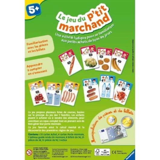 Gioco da tavolo Ravensburger Le P'tit Marchand Educativo Denaro 5+ 1-4 giocatori