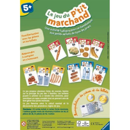 Gioco da tavolo Ravensburger Le P'tit Marchand Educativo Denaro 5+ 1-4 giocatori