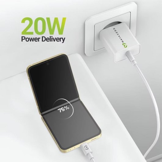 Caricatore Rapido Mayaxess 20W con Cavo USB-C 1m