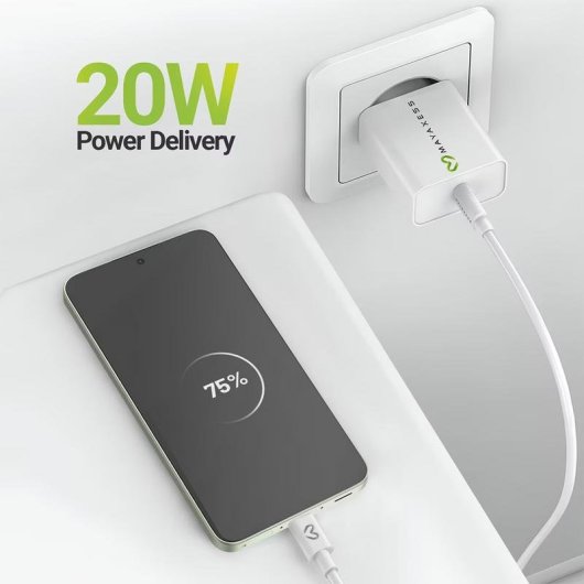 Caricatore USB Rapido 20W Mayaxess SEK-VIRT-A36 Bianco