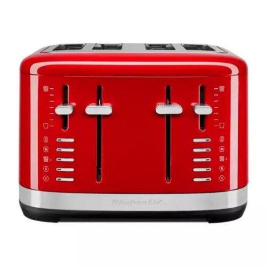 Tostapane KitchenAid 5KMT4109 EER Rosso 4 Fette Acciaio Inossidabile