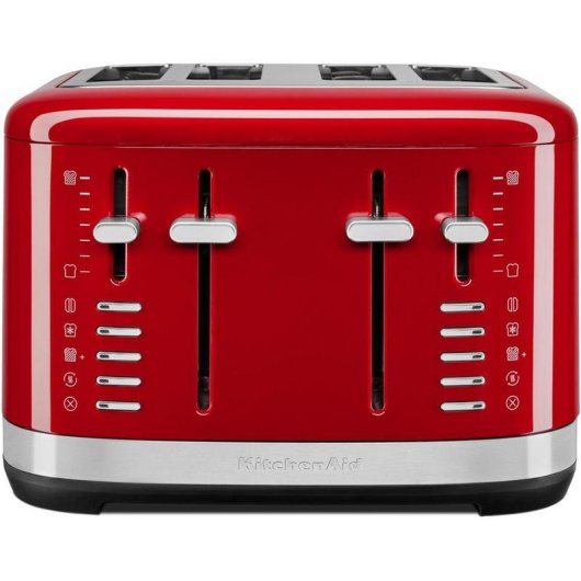Tostapane KitchenAid 5KMT4109 EER Rosso 4 Fette Acciaio Inossidabile