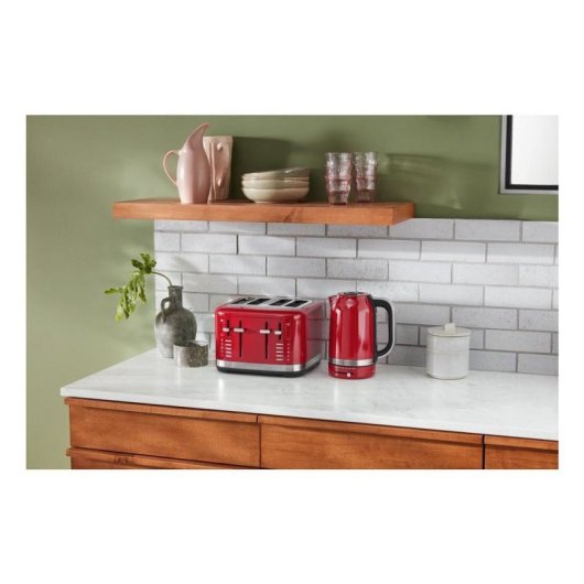 Tostapane KitchenAid 5KMT4109 EER Rosso 4 Fette Acciaio Inossidabile