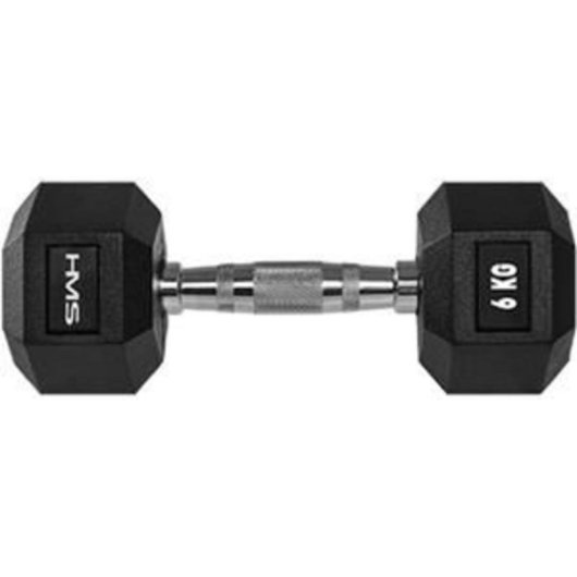 Mancuerna hexagonal HMS HEX PRO gomada 25 kg