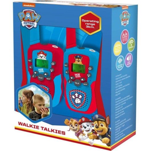 Walkie-talkie para crianças Paw Patrol Kids Licensing PW19915 1 km 8 canais LCD