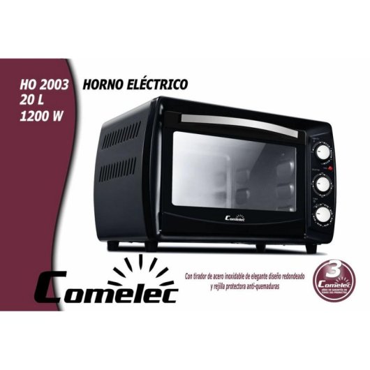 Horno Sobremesa Comelec HO2003 20L 1200W 230ºC Negro