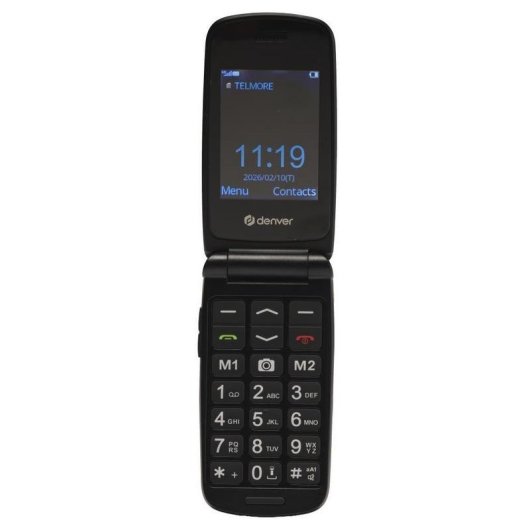Denver BAS-24800L 4G 2,4" Seniorenhandy Dual SIM Schwarz