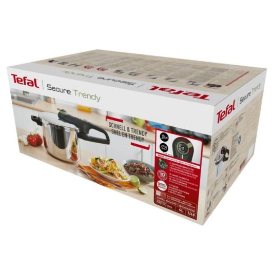 Olla a presión Tefal Secure Trendy 4L Apta para Inducción