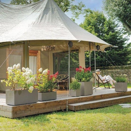 Jardinière Deroma Millennium 73L Marron Double Paroi Résistante
