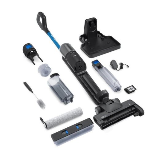 Aspiradora sin bolsa Flama 1691FL 180W 28 min Cepillo Motorizado Negro Azul